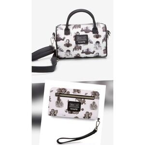 Loungefly Universal Studios Monsters AOP Crossbody Bag & Tech‎ Wristlet WALLET!